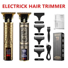 Cordless Professional Hair Clippers Trimmer Kit Men Cutting Machine Barber Salon
