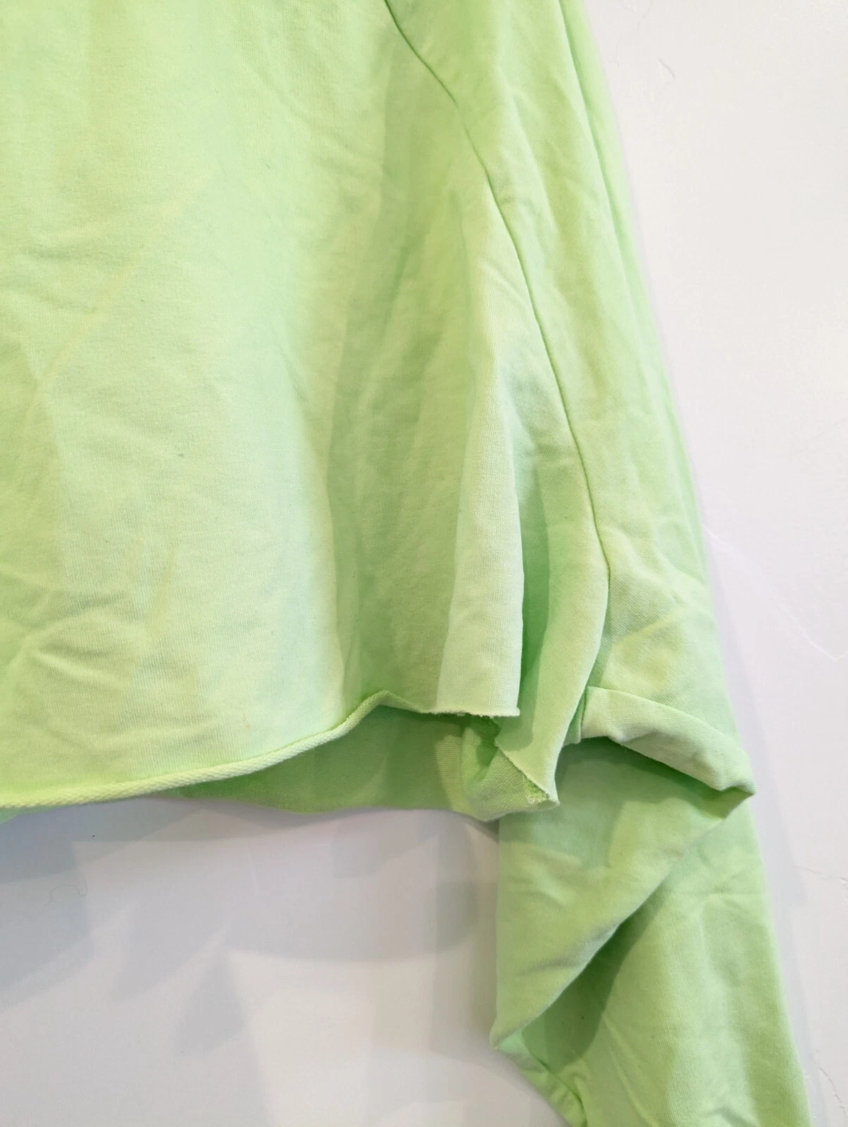 alo-yoga cropped long sleeve raw hem soft comfort sweater