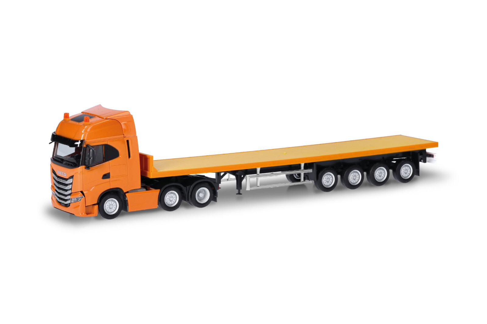 Herpa 318259 Iveco S-Way 6X2 Flatbed Tractor Trailer HO 1:87 New