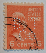 U.S. Postage ~ John Quincy Adams ~ 2₵ Red ~ Posted/Used ~ c.1938 ~ Z13