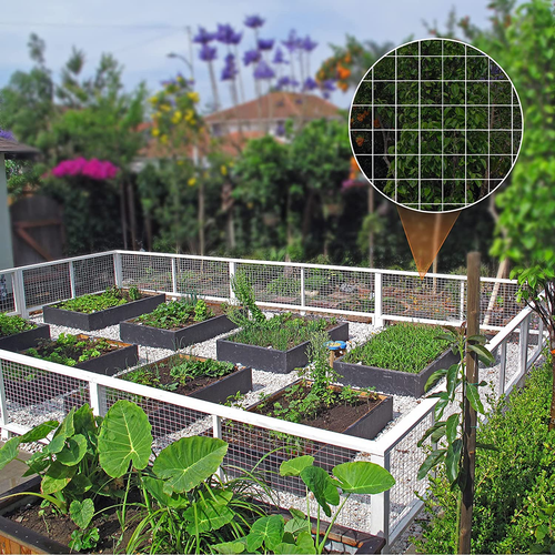 Paño de herrajes recubierto de vinilo negro calibre 1/2 pulgada 24”X100’ 19, cercado de alambre soldado - Imagen 7 de 7