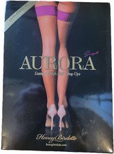 Honey Birdette Aurora Sheers Purple Luxury Thigh High Size S Small NWT