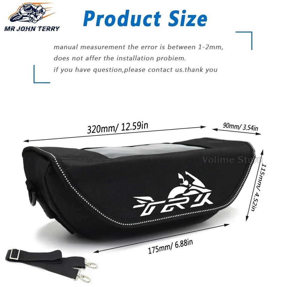 Bolsa impermeable para manillar de almacenamiento para Benelli TRK 502 TNT 25N bolsa de herramientas de viaje Foto 4 de 4