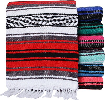 Lot of Mexican Falsa Blankets, Random Color Assortment by El