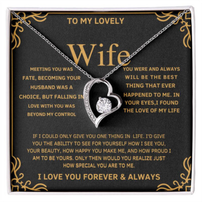 Wife necklace , jewelry gift,Anniversary gift for wife , Wife birthday necklace