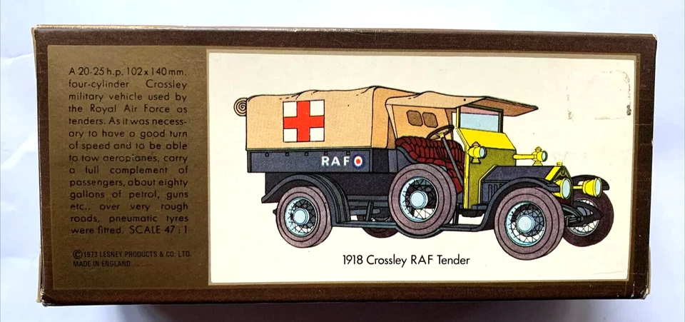 Matchbox Models of Yesteryear Y-13 "1918 Crossley RAF Tender" (fechado 1977) Foto 4 de 4