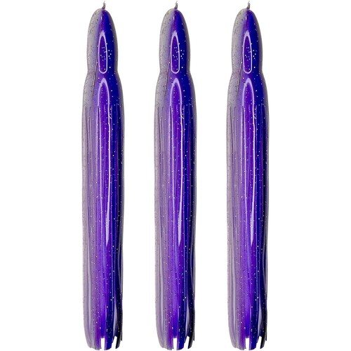 8.5" Inch Squid Skirts Fishing Lure Octopus Hoochie Baits - 3 Skirts Made In USA - Picture 29 of 46