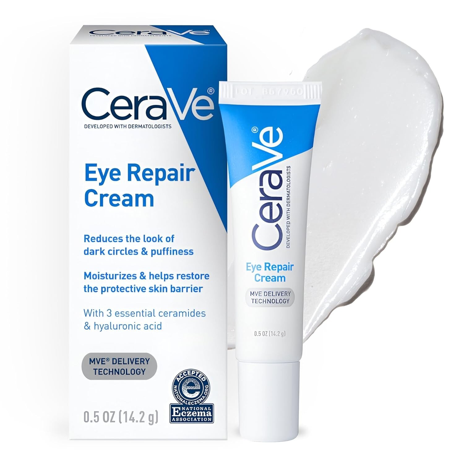 CeraVe Eye Repair Cream | Oil Free & Ophthalmologist Tested | - 0.5 fl oz.
