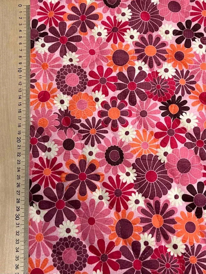 Steppstoff Velvet Kinderstoff Digital Blümchen - Bild 3 von 3