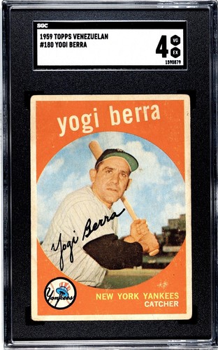 Yogi Berra #180 1959 Venezuela Topps card