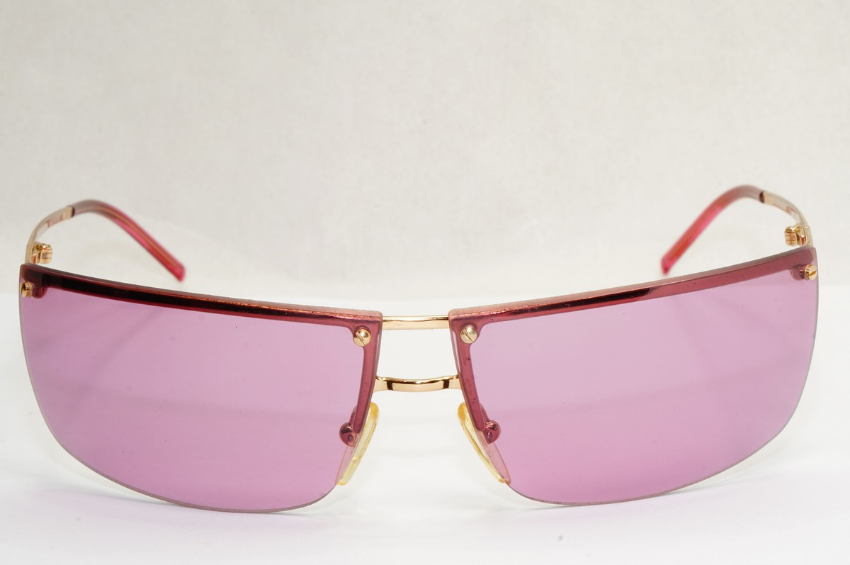 小物 00s archive gucci rimless eyewear y2k Unisex Vintage y2k Gucci Brown Tinted Square Rimless
