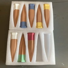 Deecoo 8 Pc. Terracotta Plant Watering Stakes Yellow Blue White Green Pink New!