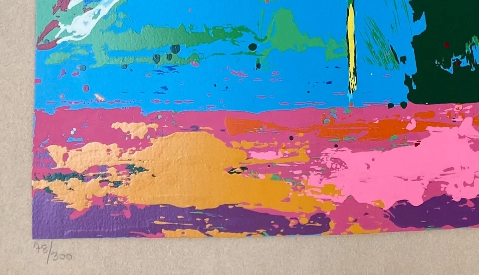 Leroy Neiman's "Big Red" Secretariat Original Serigraph 1973 Age Toning - Image 3 of 4