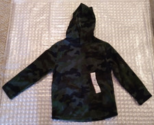 Cat  Jack Size Boys XS 4/5 Light Camo Jacket With Hood Long Sleeve 19" Long