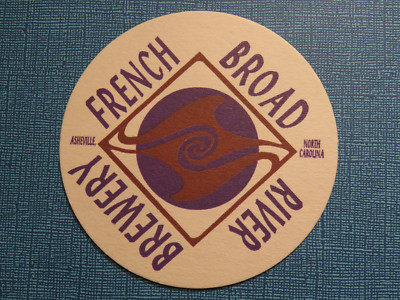 Beer Bar Coaster: French Broad River Brewery; Enjoy Daily - Asheville NC Brewery