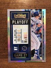 Jeff McNeil 2020 Contenders Playoff Ticket Silver Holo #100 New York Mets 13/18
