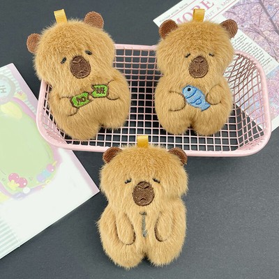 Kawaii Cartoon Plush Capybara Keychain Cute Exquisite Backpack Decoration Gifts