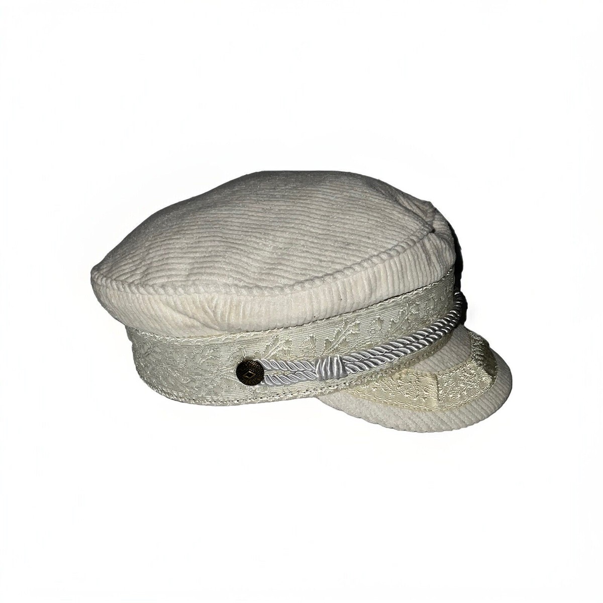 BRIXTON Cream Wool Blend Fisherman Ashland Courderoy Cap Hat  display picture 1
