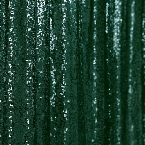 HUNTER GREEN 8 ft x 8 ft Sequined Backdrop Curtain Party PhotoBooth Decorations - Picture 8 of 8