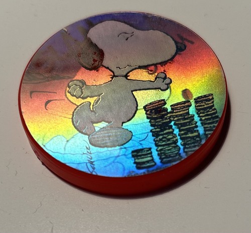 Snoopy Coins Holographic Neon Pink/Orange Pog United Feature Syndicate - Picture 3 of 8