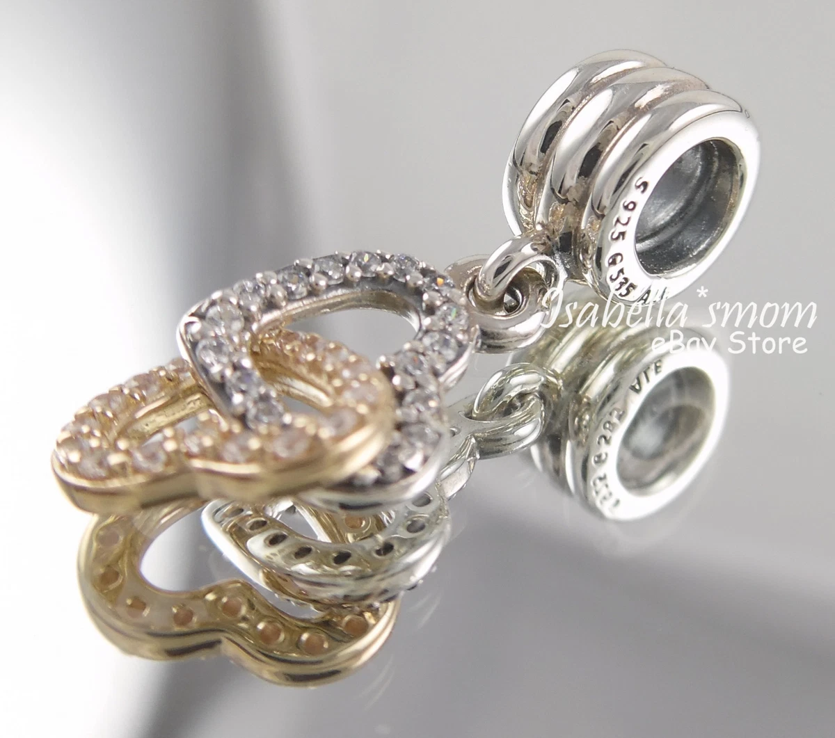 Two hearts store charm pandora