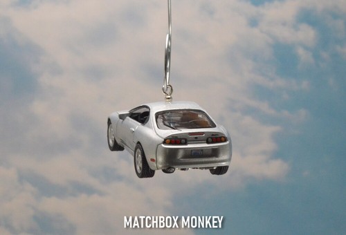 1993 Silver Toyota Supra Custom Christmas Tree Ornament 1/64 Adorno Hatchback - Picture 10 of 12