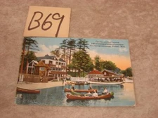 B69 VINTAGE POSTCARD WEBSTER MASSACHUSETTS LAKE CHARGOGGAGOGGMANCHAUGGAGOGGCHAUB