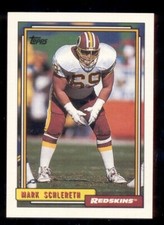 1992 Topps MARK SCHLERETH Washingon Redskins Rookie Card