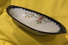 Vintage Nippon Hand Painted Oval Serving Dish Flowers With Cobalt Blue And Gold  — photo 4