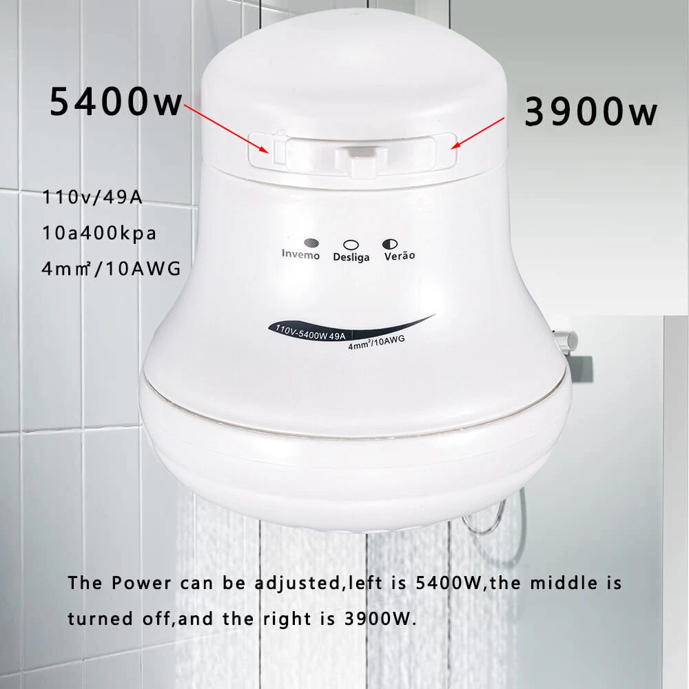 SHOWER HEAD ELECTRIC SHOWER HEAD WATER HEATER INSTANT HOT WATER 120V/5400W  | eBay