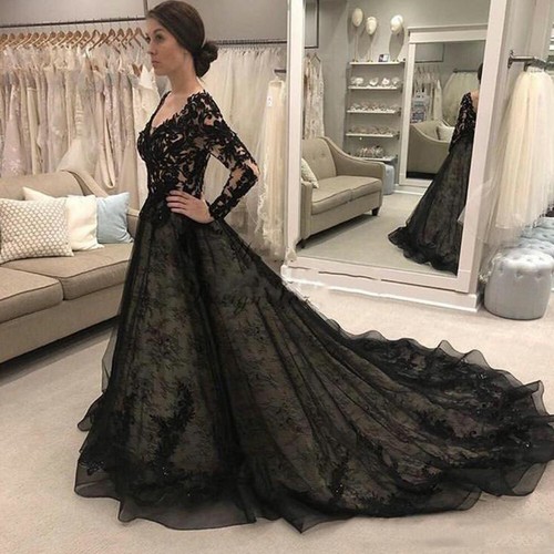 Sweep Train Applique Bridal Gown | eBay
