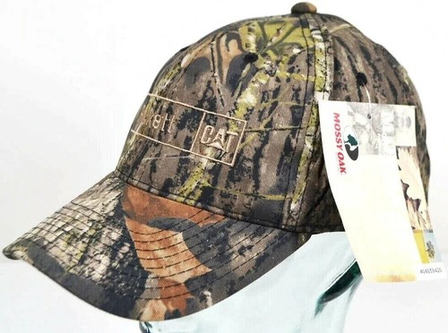 NEW Caterpillar CAT Mossy Oak Embroidered Baseball Camo Snapback Hat Cap - Picture 3 of 5