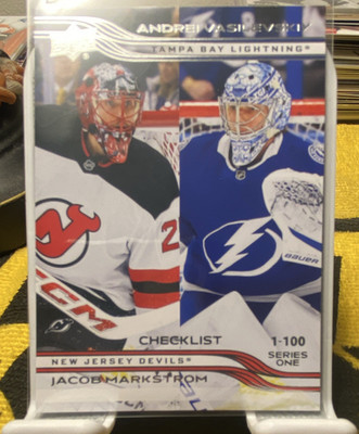 Upper Deck 2025-26 Series 1 #199 Vasilevskiy Markstrom NJD TBL