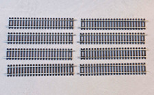 8 x Hornby (China) R600 standard straight track  - appear unused.