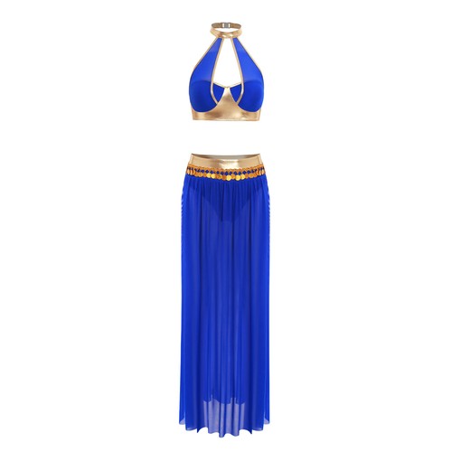 Womens Set Cosplay Halloween Birthday Costume Egyptian 2Piece Festival Outfits - Picture 8 of 77