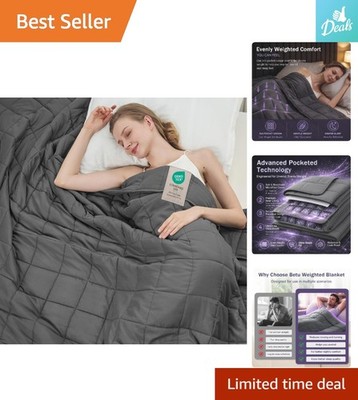 Breathable 20lbs Weighted Blanket 48''x72'' - Cozy Microfiber Comforter for Adults