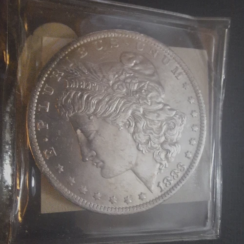 Silver 0.999 fineness U.S. Morgan Dollar 1883-O uncirculated MS-60 GRADE
