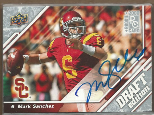 Mark Sanchez [Autograph Silver] #102 2009 Upper Deck Draft Edition card