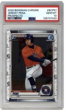 Jeremy Pena #BCP-61 Prices | 2020 Bowman Chrome Prospects