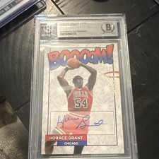 Horace Grant BOOOOM! Autographed Chicago Bulls Beckett Authenticated NBA Card