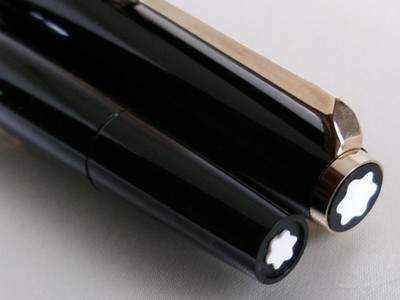 Montblanc 420 Fountain Pen Black GT 14K F Nib | eBay