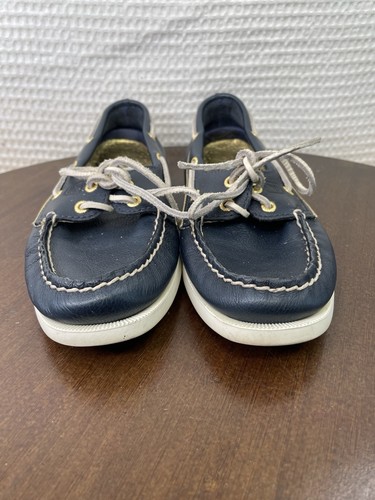 SPERRY Top Sider Boat Shoes 9265620 Navy Gold Casual Women’s Size 6.5M - Picture 2 of 12