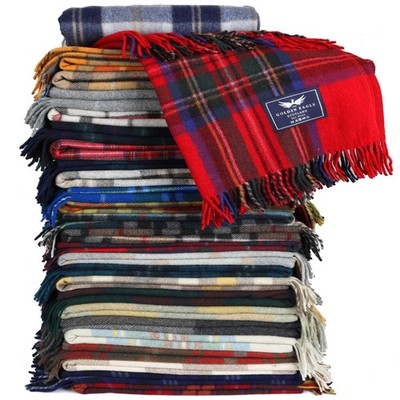 Original Schottische Wolle Große Decke Teppich Tweed Tartan Decke Karo Reiseüberwurf