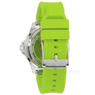 Michael Kors Oversize Everest Womens Pave Crystal Watch Lime Green