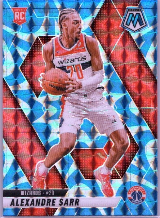 2024-25 Panini Mosaic #216 Alexandre Sarr Reactive Blue Mosaic