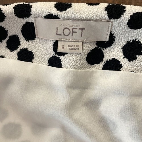 LOFT Polka Dot Skirt Size 8 - Picture 6 of 6