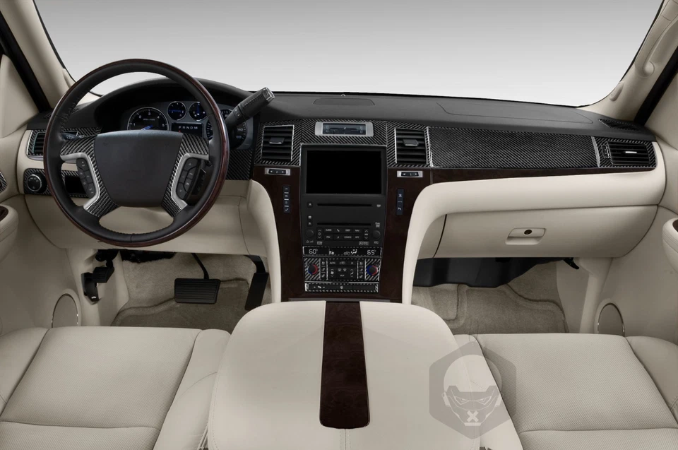 Kits de tablero interiores completos de fibra de carbono real de 29 piezas para Cadillac Escalade 07-14 Foto 2 de 4