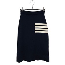 Thom Browne 4 Bars Double-Faced Wool Knit Skirt 150890190