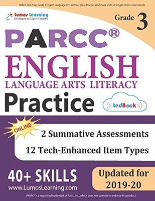 PARCC Test Prep: Grade 3 English Language Arts Literacy (ELA) Practi - VERY GOOD