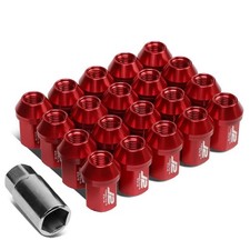 J2 Engineering 20 Pcs 7075 Aluminum Closed End M12 x 1.5 Lug 1.5-Inch, Red